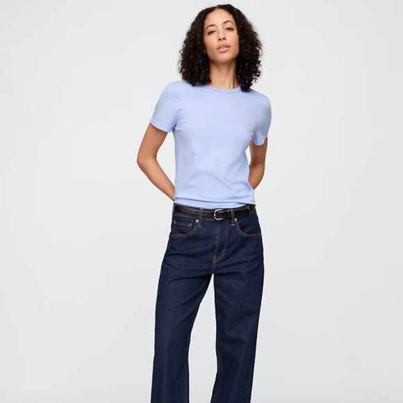 NWT Gap Factory Favorite Crewneck T-Shirt Blue Crystal Size S - Picture 11 of 12